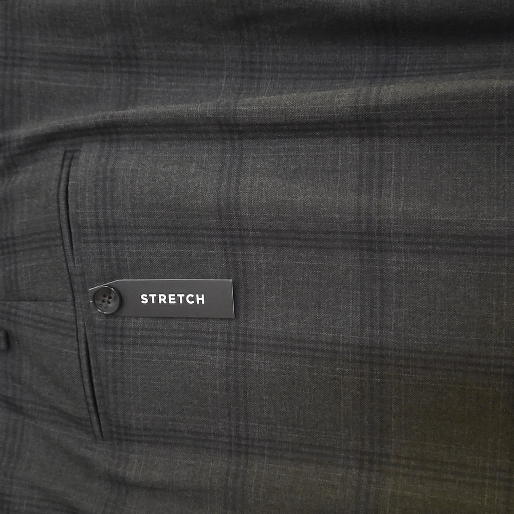 New Shaquille O'Neal Men's Size 48x32 Gray Plaid Dress Pants Trousers - Picture 5 of 9